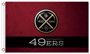Nfl san francisco 49ers 3'x5'聚酯标志49ers