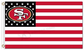 Nfl san francisco 49ers 3'x5'涤纶旗星条纹