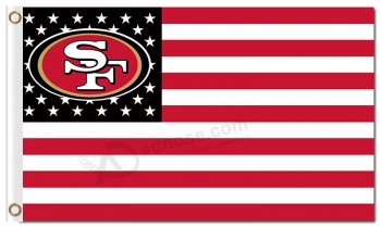 Nfl san francisco 49ers 3'x5 'bandiere in poliestere a righe stelle