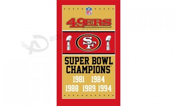 NFL San Francisco 49ers 3'x5' polyester flags championship with your logo