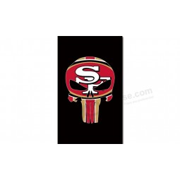 NFL San Francisco 49ers 3'x5' polyester flags skull with your logo