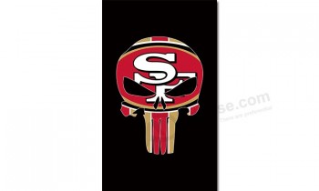 Nfl san francisco 49ers 3'x5'聚酯标志头骨