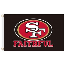 NFL San Francisco 49ers 3'x5' polyester flags faithful with your logo