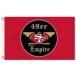 NFL San Francisco 49ers 3'x5' polyester flags 49er empire with your logo