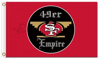 Nfl san francisco 49ers 3'x5 'drapeaux en polyester 49er empire