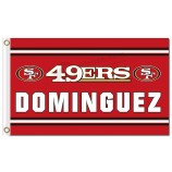 NFL San Francisco 49ers 3'x5' polyester flags Dominguez with your logo