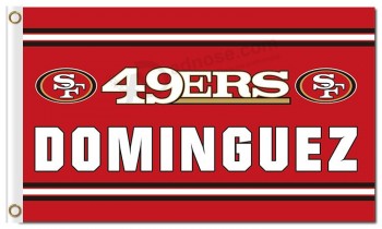 NFL San Francisco 49ers 3'x5' polyester flags Dominguez with your logo