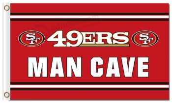 Nfl san francisco 49ers 3'x5 'полиэстер флага человек пещера