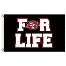 NFL San Francisco 49ers 3'x5' polyester flags for life with your logo