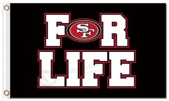 Nfl san francisco 49ers 3'x5'聚酯标志终身