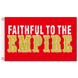 NFL San Francisco 49ers 3'x5' polyester flags faithful to the empire with your logo