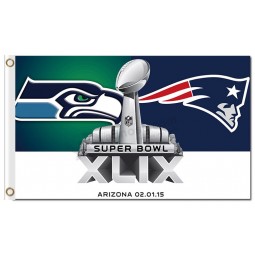 Nfl Seattle Seahawks 3'x5 'Polyester Flaggen vs Patrioten