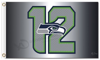 NFL Seattle Seahawks 3'x5 'Polyester Fahnen 12 mit kleinem Logo