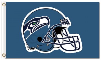 Nfl西雅图海鹰队3'x5'聚酯旗帜头盔