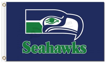 Nfl seattle seahawks 3'x5 '폴리 에스테르 플래그 로고 및 이름
