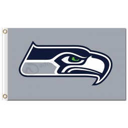 NFL Seattle Seahawks 3'x5' polyester flags gray with your logo