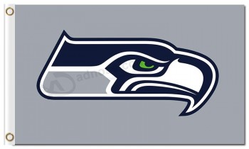 NFL Seattle Seahawks 3'x5' polyester flags gray with your logo