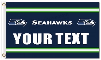 NFL Seattle Seahawks 3'x5' polyester flags your text with your logo