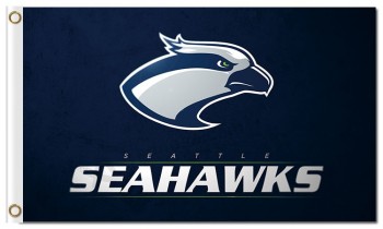 Nfl seattle seahawks 3'x5 'poliéster bandeiras design