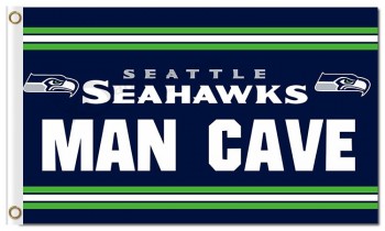 Nfl seattle seahawks 3'x5 'banderas de poliéster hombre cueva