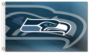 Nfl西雅图海鹰队3'x5'聚酯旗帜标志双重图像