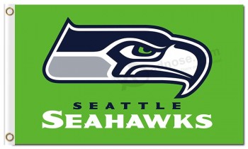 NFL Seattle Seahawks 3'x5' polyester flags green colors with your logo