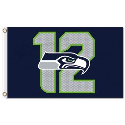 NFL Seattle Seahawks 3'x5 'Polyester Fahnen 12 mit Logo