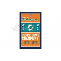 Nfl Miami Dolphins 3'x5 'Polyester Fahnen Meisterschaft