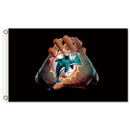 NFL Miami Dolphins 3'x5' polyester flags logo gloves with high quality