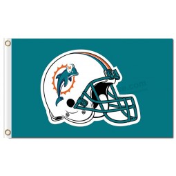 NFL Miami Dolphins 3'x5' polyester flags helmet with your logo