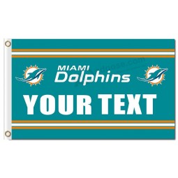 Nfl Miami Dolphins 3'x5 'Polyester kennzeichnet Ihren Text
