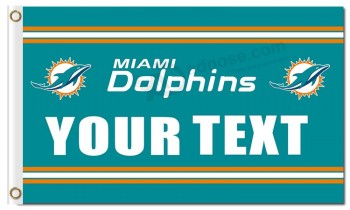 Nfl miami dolfijnen 3'x5 'polyester markeert uw tekst