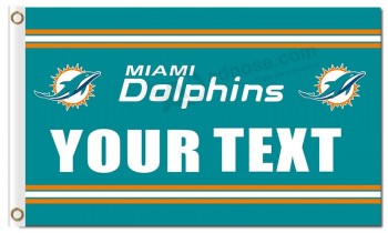 Nfl miami dolphins 3'x5'聚酯标记您的文字