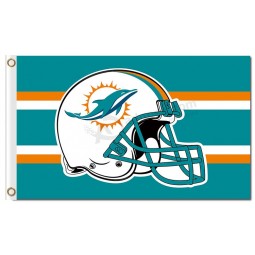 NFL Miami Dolphins 3'x5' polyester flags helmet with your logo