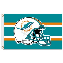 Nfl miami dolphins 3'x5 'Polyester Flaggen Helm