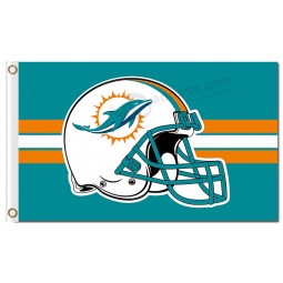 Nfl miami delfini 3'x5 'poliestere bandiere logo casco