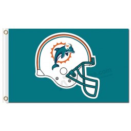 Nfl miami dolphins 3'x5 'Polyester Flaggen Logo Helm
