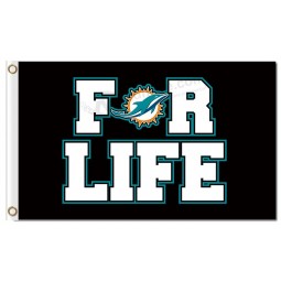 Nfl miami dolphins 3'x5 'Polyesterflaggen für das Leben