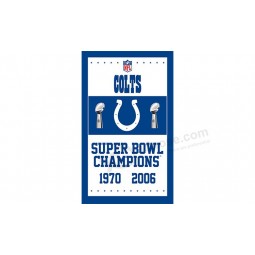NFL Indianapolis Colts 3'x5' polyester flags logo champion with your logo