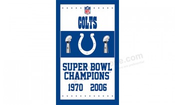 Nfl Indianapolis Colts 3'x5 'Polyester Flaggen Logo Champion