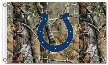 Atacado personalizado barato nfl indianapolis colts 3'x5 'poliéster bandeiras logotipo camo