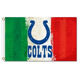 Großhandel benutzerdefinierte billige NFL Indianapolis Colts 3'x5 'Polyester Flaggen Logo drei Farben