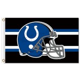 Groothandel custom goedkope nfl indianapolis colts 3'x5 'polyester vlaggen helm