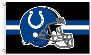 Groothandel custom goedkope nfl indianapolis colts 3'x5 'polyester vlaggen helm