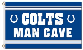 Haut personnalisé-Fin nfl indianapolis poulains drapeaux en polyester 3'x5 'man cave