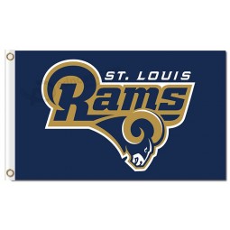 Benutzerdefinierte billig nfl los angeles rams 3'x5 'polyester fahnen st. Luis Widder Logo.