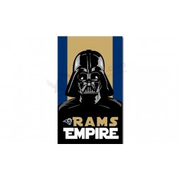 Benutzerdefinierte billige nfl los angeles rammt 3'x5 'polyester fahnen rams reich