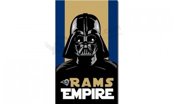 Custom cheap NFL Los Angeles Rams 3'x5' polyester flags rams empire with your logo