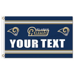 Benutzerdefinierte billige nfl los angeles rams 3'x5 'polyester flags ihren text