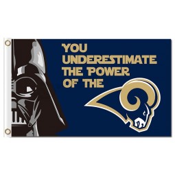 Benutzerdefinierte billig nfl los angeles rammt 3'x5 'polyester fahnen star wars